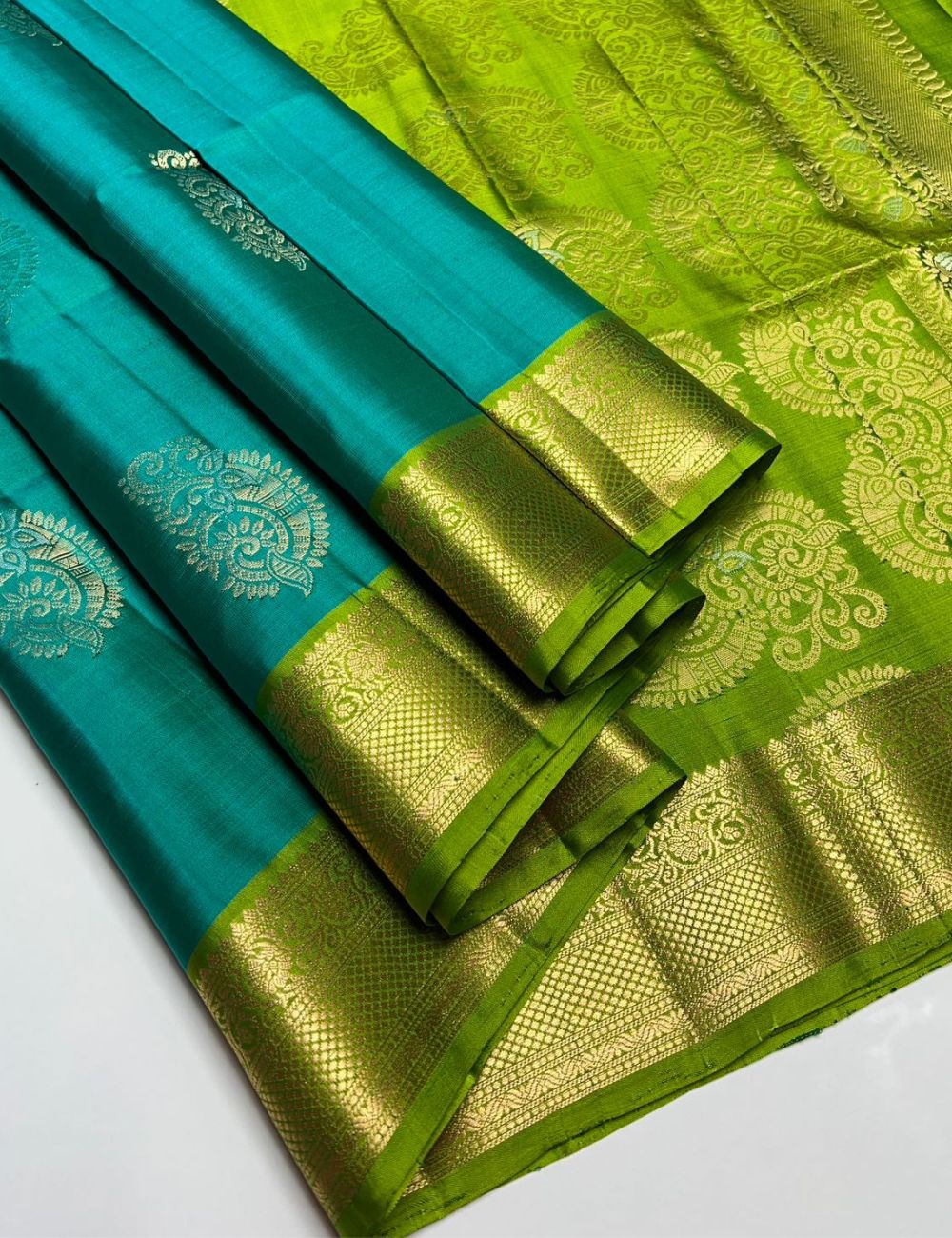 Rama Green & Green - Soft Silk Saree