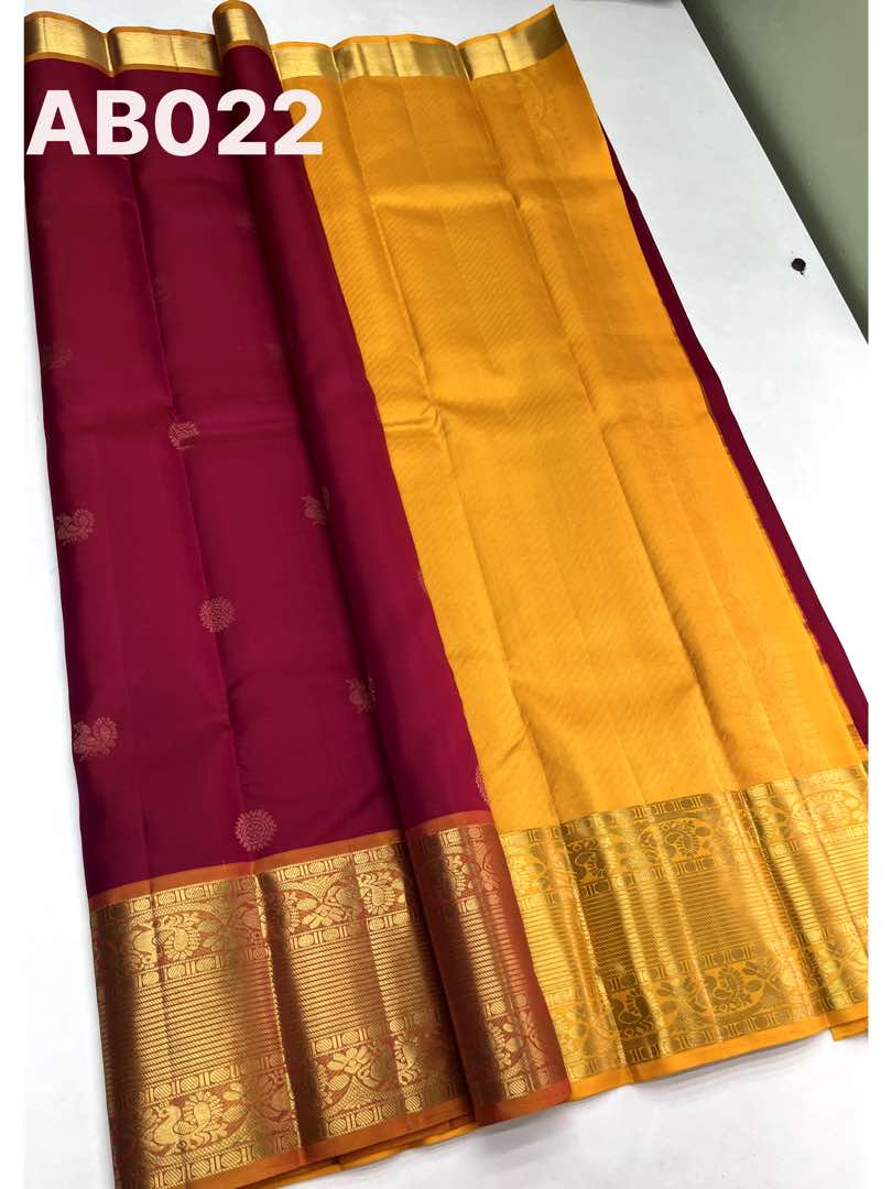 Rani Pink & Yellow -Soft Silk Saree