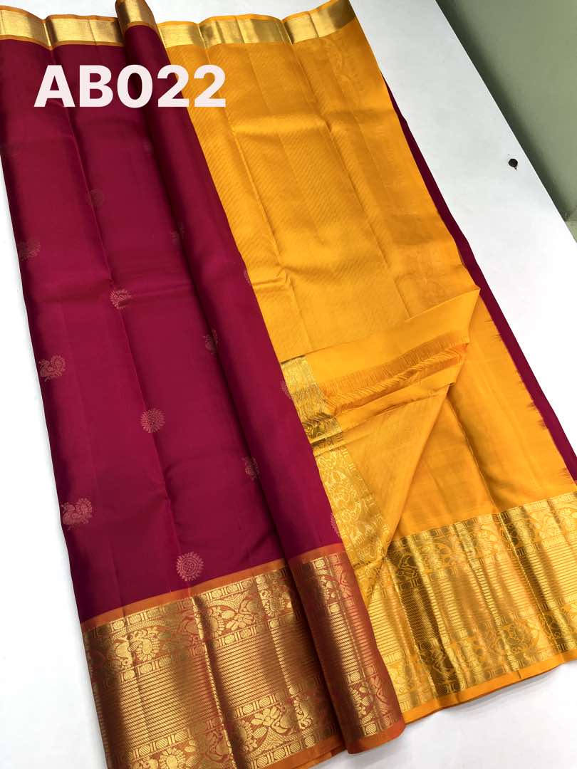 Rani Pink & Yellow -Soft Silk Saree