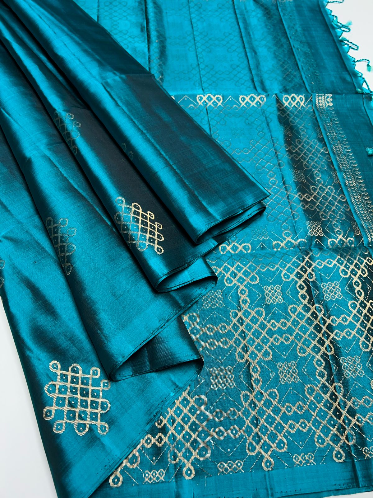 Teal Blue - Soft Silk Saree