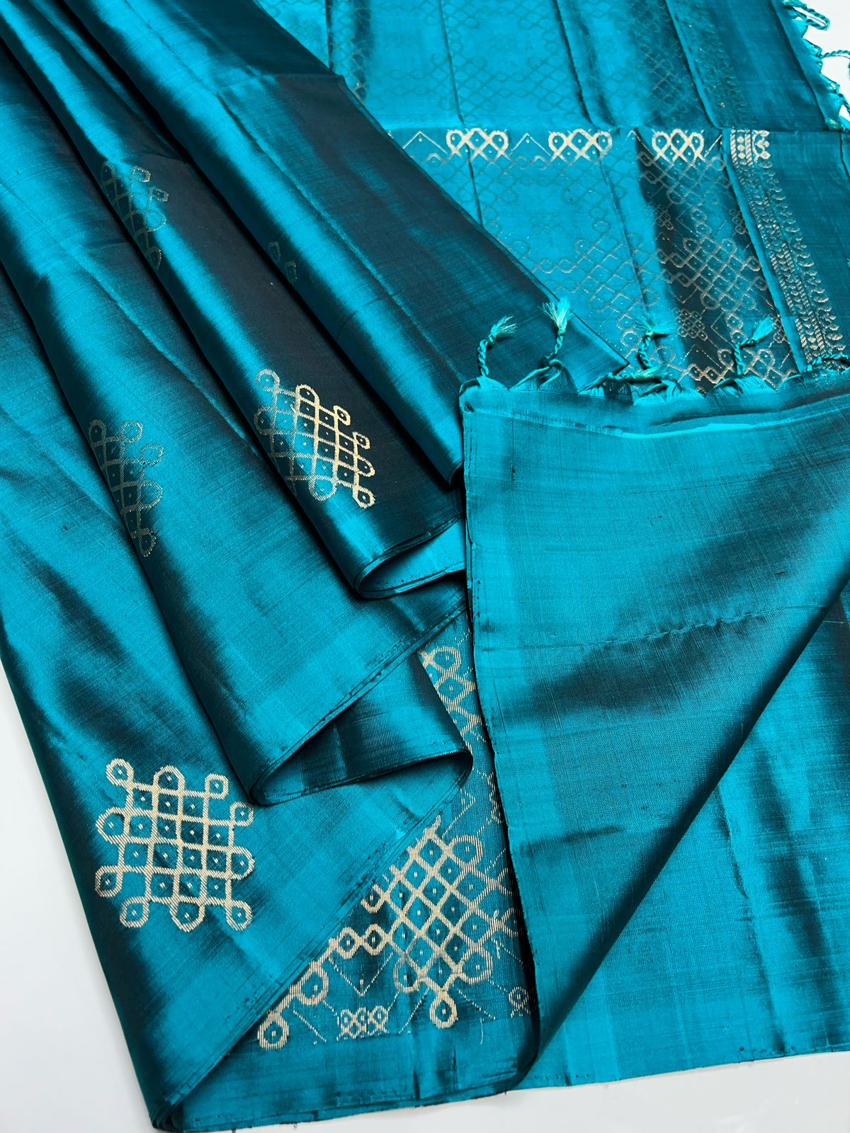 Teal Blue - Soft Silk Saree