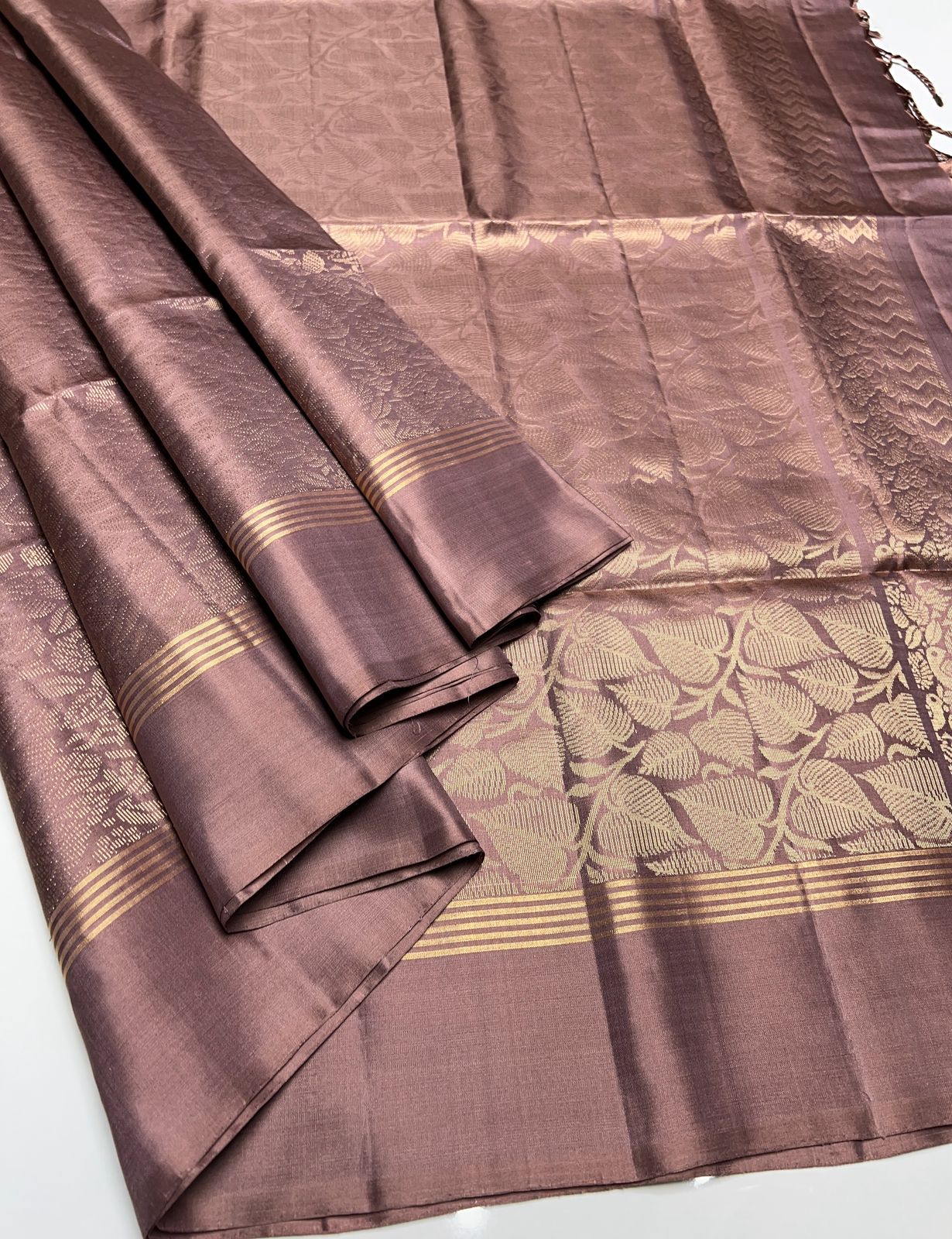 Walnut Brown  - Soft Silk Saree