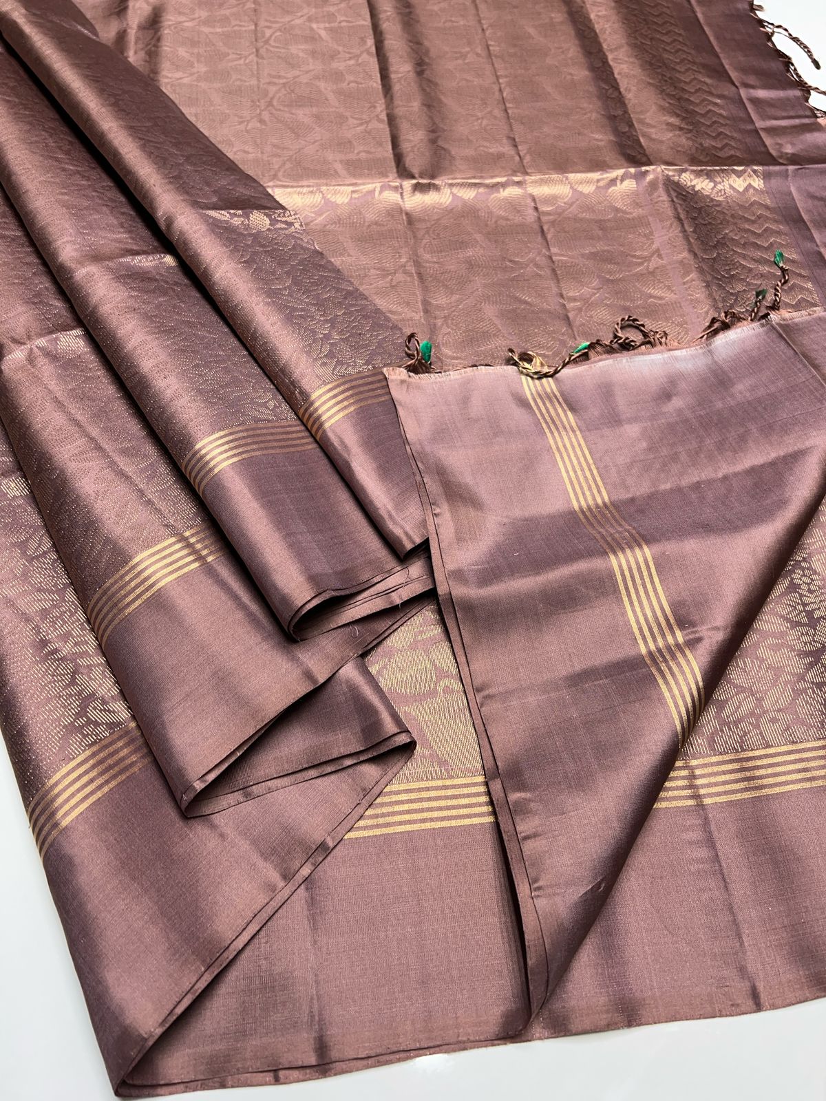 Walnut Brown  - Soft Silk Saree