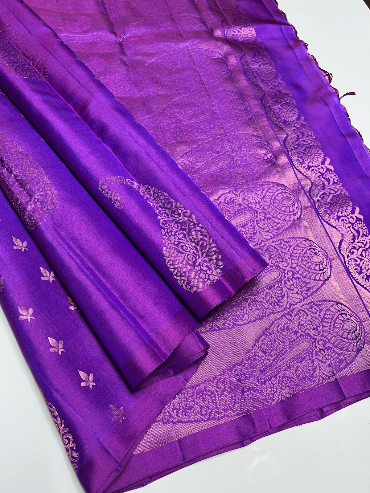 Purple Color - Soft Silk Saree