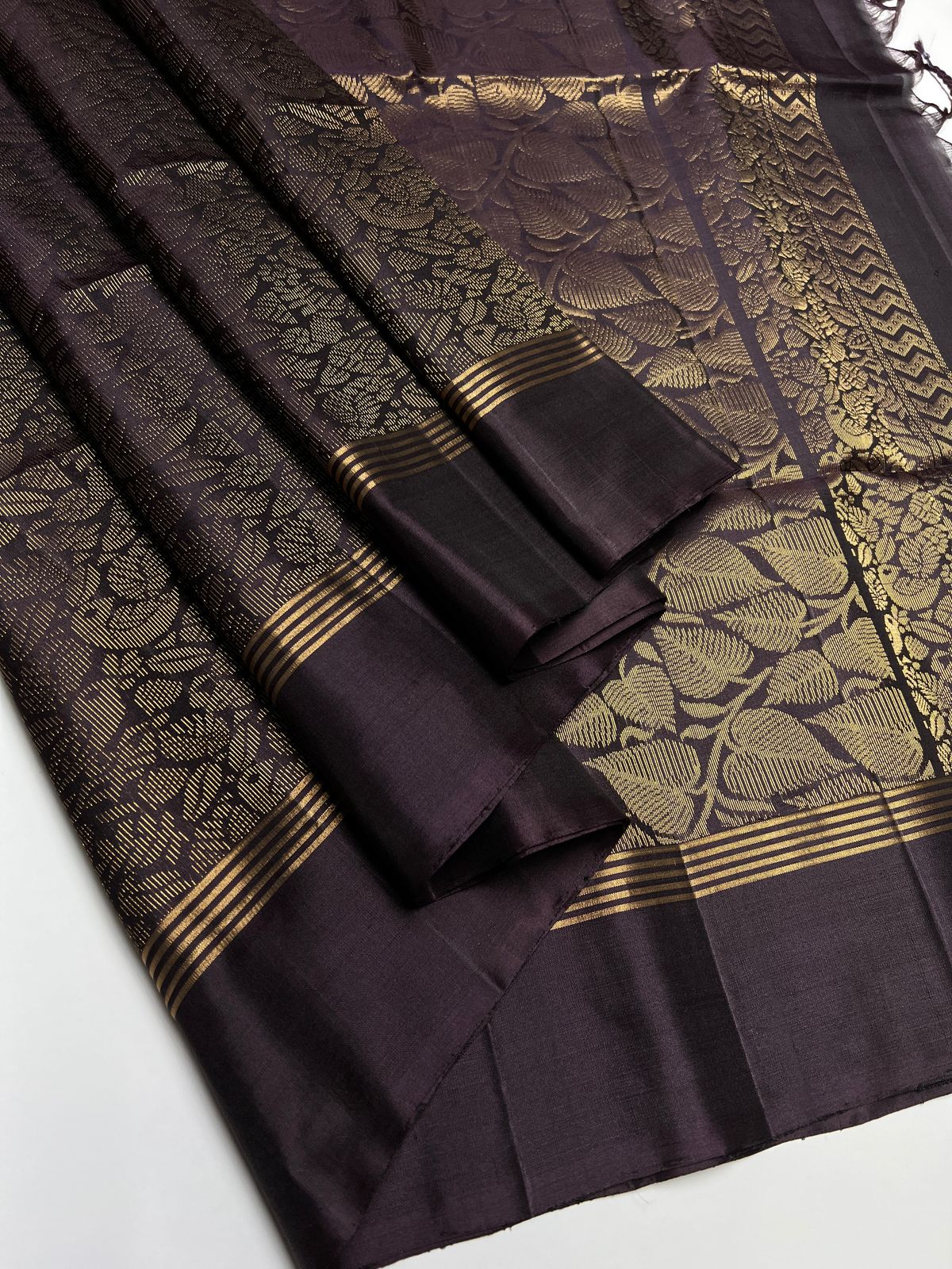 Coffee Brown - Soft Silk Saree