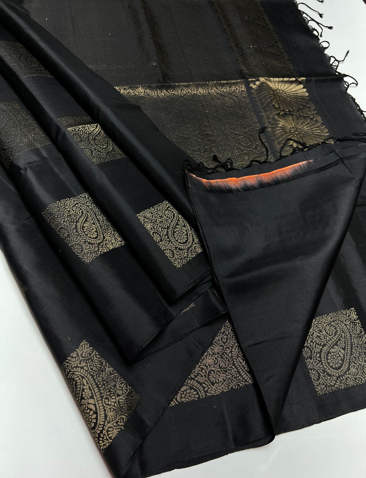 Black Color - Soft Silk Saree